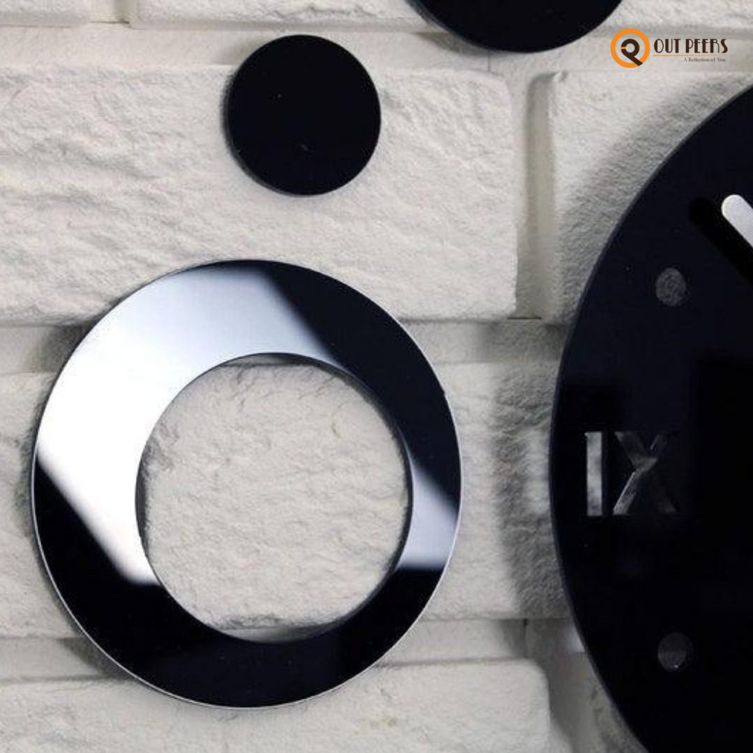 Round Mirror Wall Clock