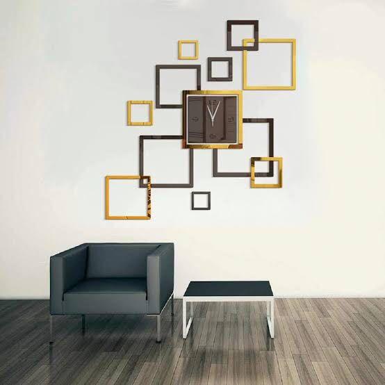 Acrylic Golden & Black Boxes Clock - OUT PEERS