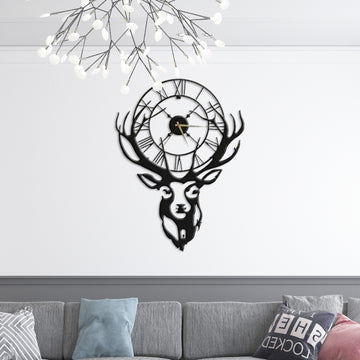 Deer Roman Clock