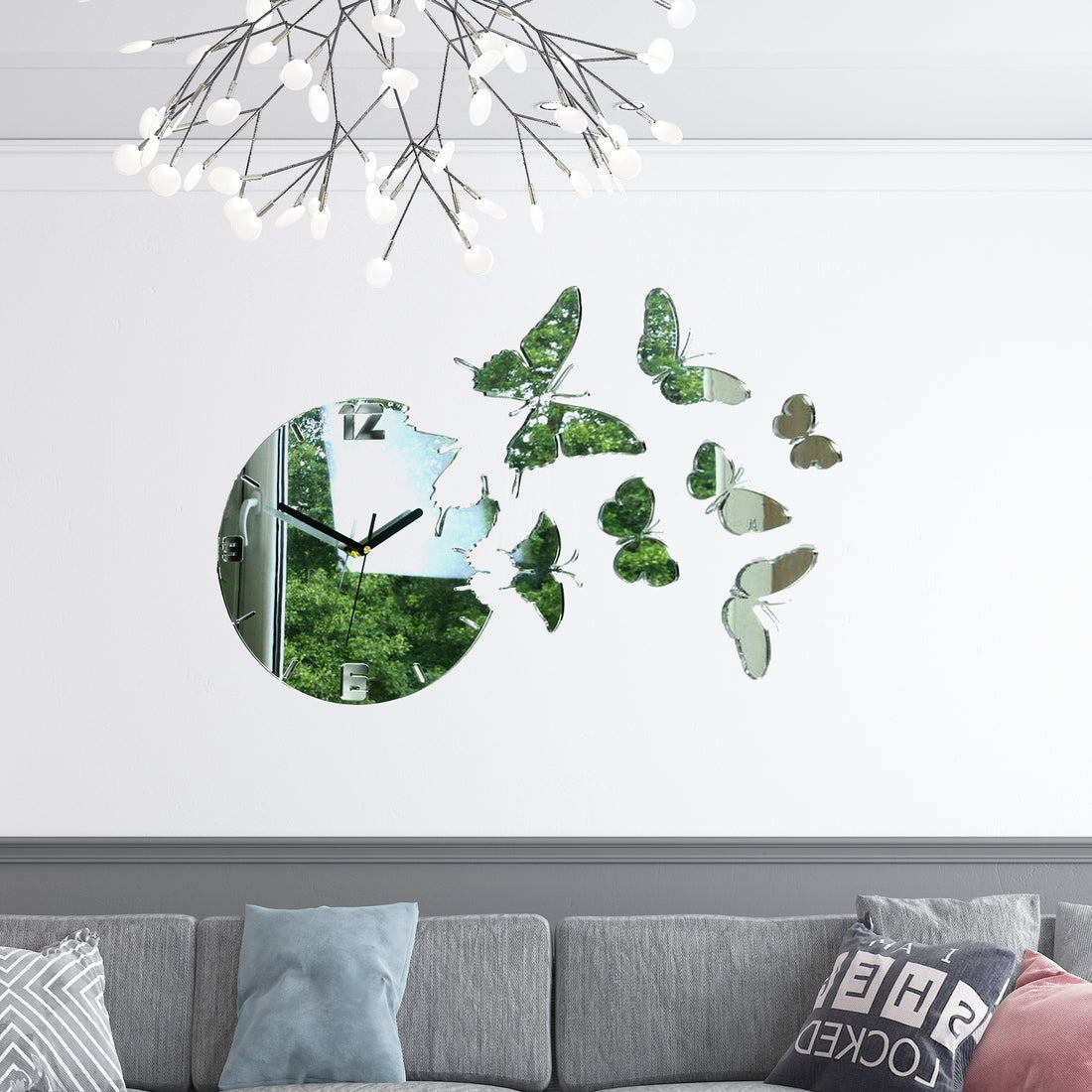 Acrylic butterfly Clock